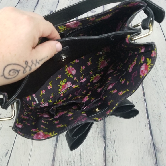 BETSEY JOHNSON | bow floral polka-dot shoulder bag - Picture 8 of 11
